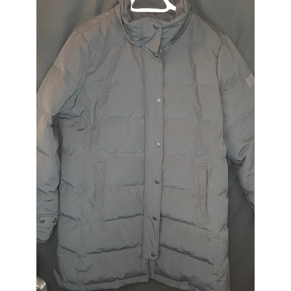 Ralph Lauren Women Black Duck Down‎ Puffer Coat Full Zip High Neck L